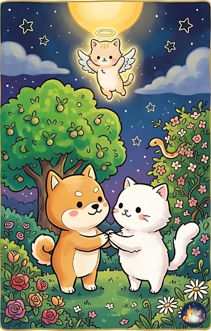 연인 카드 (AI로 생성한 일러스트)