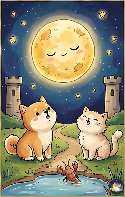 달 카드 (AI로 생성한 일러스트)