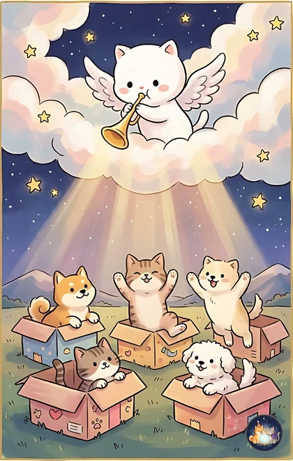 심판 카드 (AI로 생성한 일러스트)
