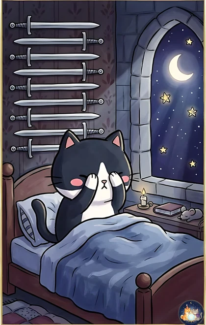 소드 9 카드 (AI로 생성한 일러스트)