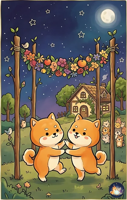 완드 4 카드 (AI로 생성한 일러스트)