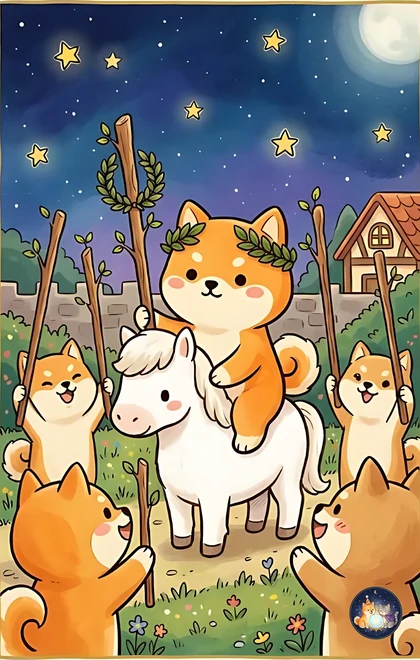 완드 6 카드 (AI로 생성한 일러스트)
